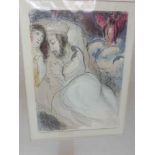 Marc Chagall (1887-1985), 'Sarah and Abimelech', colour lithograph, from Bible II, 1960, unsigned,