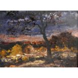 A. Steel (b.1915), Nocturnal Landscape, signed lower right, oil on panel, 28 x 38