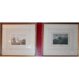 Two framed and glazed 19th century coloured engravings, comprising one of Islington by Edinton, c.