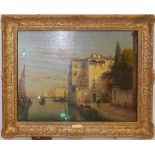 Antoine Bouvard (French, 1870-1956), A Venetian Canal Scene, oil on canvas, signed lower left, H.