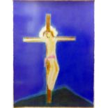 Craigie Aitchison (British 1926-2009), 'Crucifixion, Green Hill', 2004, screen print, signed in