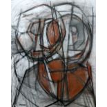 Ralph Freeman (b.1945), 'Lovers, Zennor', charcoal and conte crayon on paper, 1987, signed lower