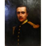 Paul Désiré Trouillebert (French, 1829–1900), portrait of a soldier, oil on canvas, H.62cm W.50cm