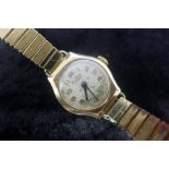 A ladies vintage Bentima Star wristwatch having 9ct yellow gold case, the dial having Arabic