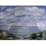 Mid to late 20th century school, Sailing ships in a bay, oil on board, signed 'Constance' and