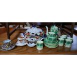 A collection of Art Deco ceramics and other items to include an English Verona porcelain lidded