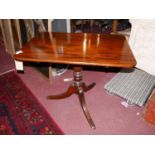 A 19th century mahogany rectangular tilt top table, H.73 W.90 D.60cm