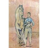 After Picasso, 'Boy with Horse', print, bears watermark for Ganymede to lower right, framed and