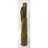 An early to mid 20th century brass telescope