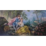 Patricia Bunyan, 20th century oil on canvas, Classical Romantic scene, signed and dated 1982, 60 x