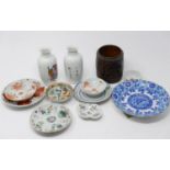 A collection of 19th century and early 20th century Chinese porcelain dishes of varying size and