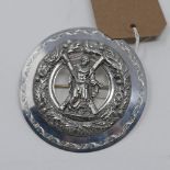 A large Scottish Wilson & Sharp silver brooch, 5oz, Diameter 10cm