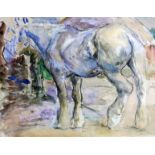 20th century school, study of a horse, watercolour and gouache, unsigned, framed and glazed, 24 x