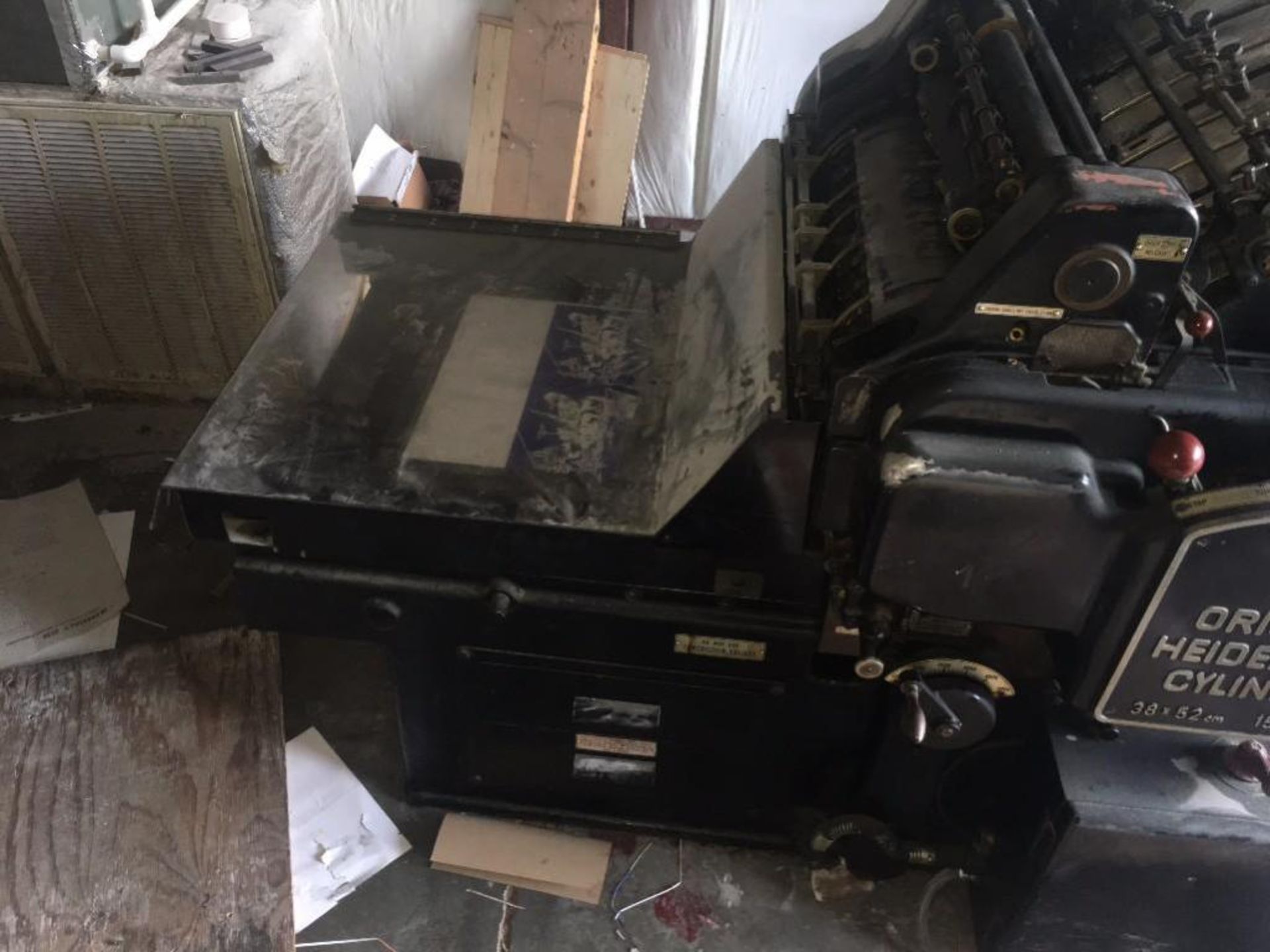 ORIGINAL HEIDELBERG 15 INCH BY 20.5 INCH CYLINDER PRESS