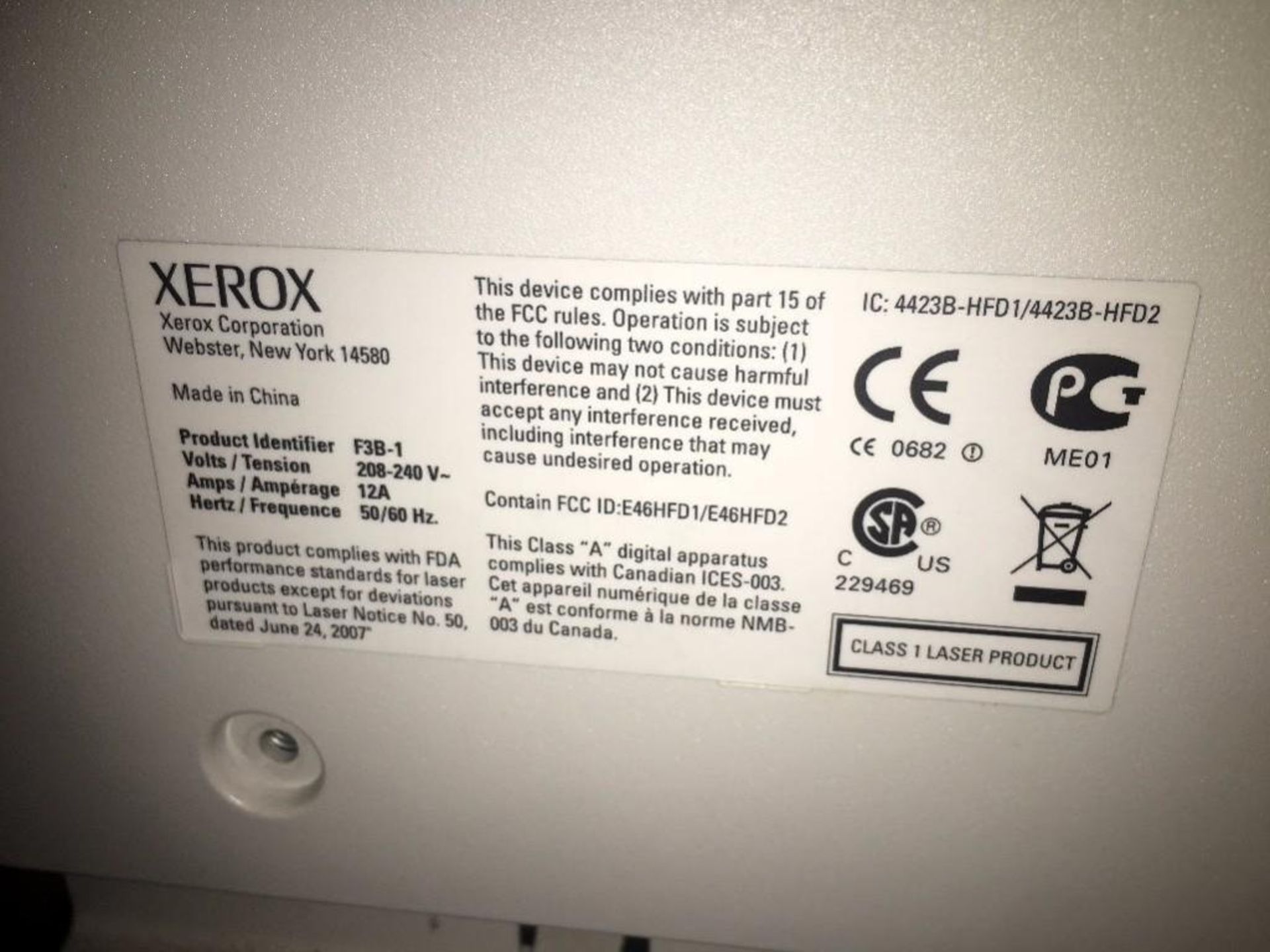 XEROX 700 DIGITAL COLOR PRESS WITH WORKSTATION / FIERY - Image 4 of 8