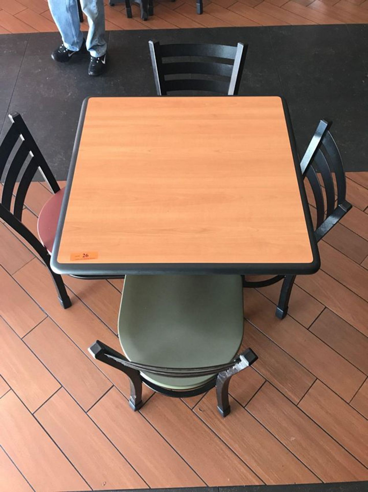 SQUARE TABLE WITH FOUR CHAIRS