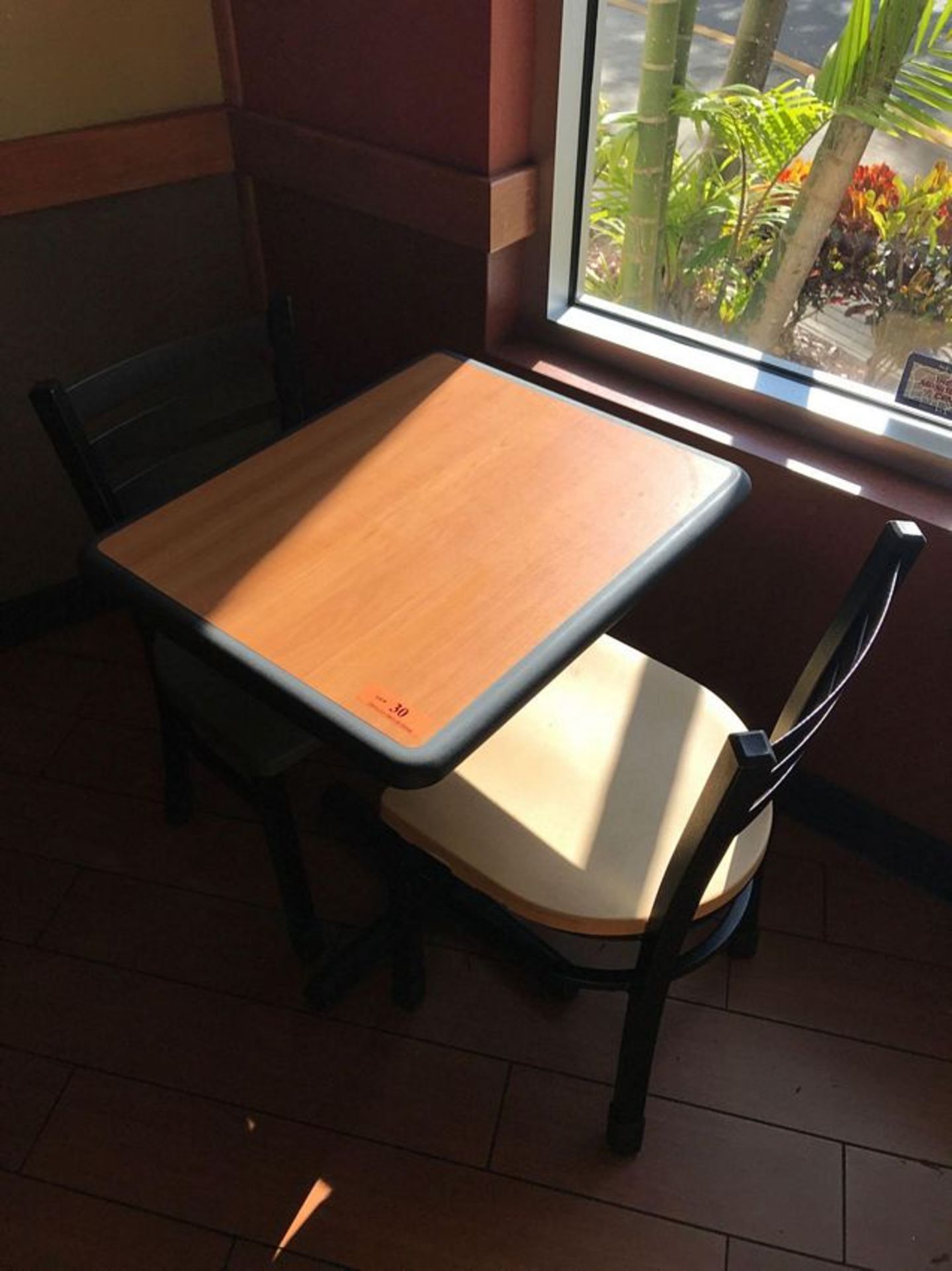 SMALL SQUARE TABLE WITH TWO CHAIRS