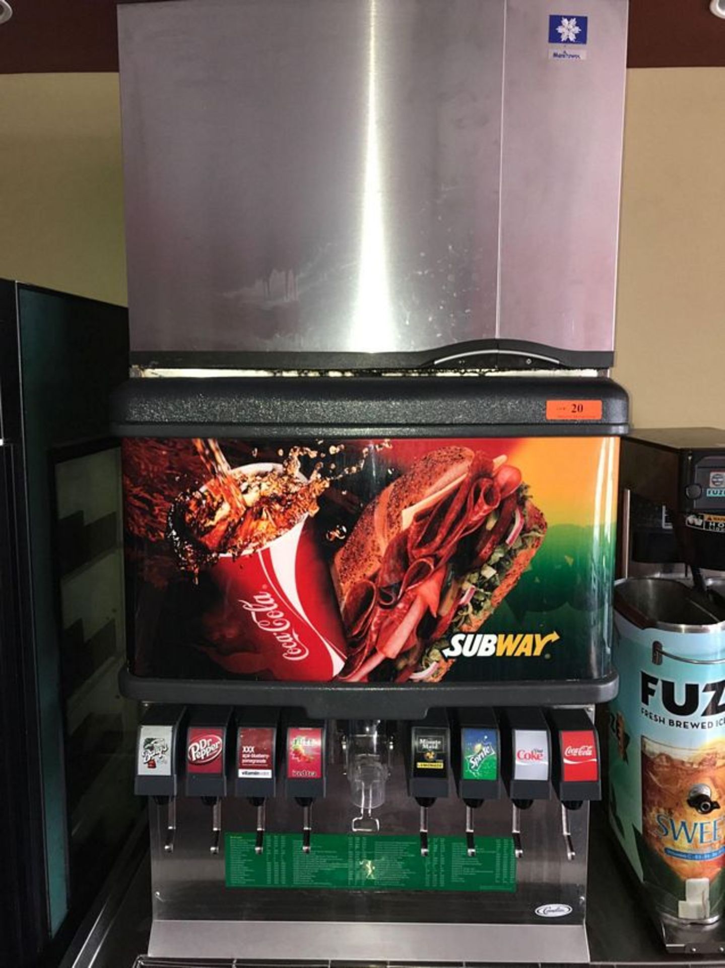 CORNELIUS SODA MACHINE WITH MANITOWAC ICE MACHINE