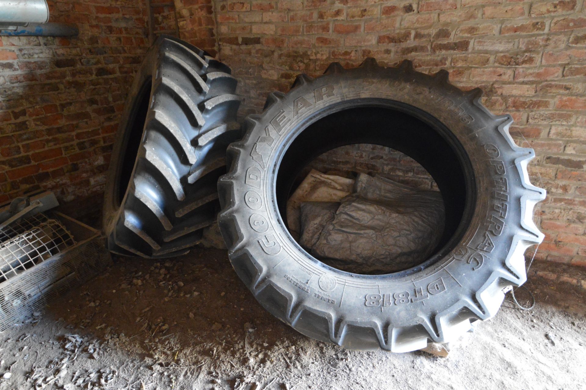 Pair of Goodyear 540/65 R38 90% (1 Needs Gater)