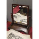 AN EDWARDIAN MAHOGANY DRESSING TABLE MIRROR