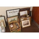 A LARGE QUANTITY OF ASSORTED PICTURES AND PRINTS TO INCLUDE A SELECTION OF VARIOUS FRAMES