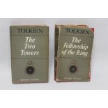 TWO LORD OF THE RINGS BOOKS, THE FELLOWSHIP OF THE RING, AND THE TWO TOWERS