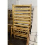 TWO PINE SINGLE BED FRAMES A/F