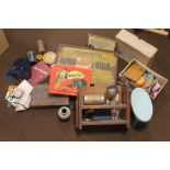 A BOX OF COLLECTABLES TO INCLUDE THEATRE MAKE-UP