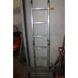 A SET OF ALUMINIUM PLATFORM LADDERS