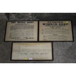 THREE FRAMED AND GLAZED RAILWAY INTEREST PICTURES