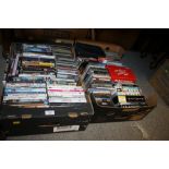 TWO TRAYS OF CD'S AND DVD'S