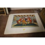 A QUANTITY OF UNFRAMED COMICAL HUNTING PRINTS TO INCLUDE HONEYWELL