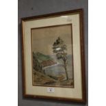 A FRAMED AND GLAZED WATERCOLOUR SIGNED JAMES PETERSON