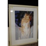 A FRAMED AND GLAZED CHRISTINE COMYN LTD EDITION PRINT