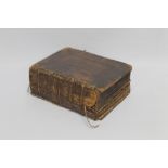 A LEATHER BOUND BIBLE published by Robert Barker 1612