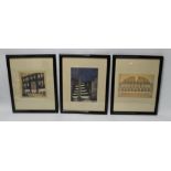 THREE FRAMED JOSEPH URBAN PRINTS from the Colombia University Collection, Bedell Store, New York 1