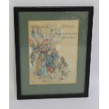 DE-JARNEY - FRAMED WATERCOLOUR, titled 'Honneur Partie, San Lorenzo 8 Mai 1863' depicting a French