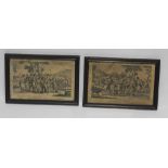 A PAIR OF FRAMED COPPER ENGRAVINGS, Biblical scenes, 1792, 21 x 31 cm including frames