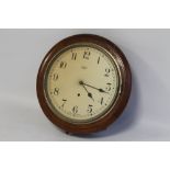 A 'SMITHS ENFIELD' SCHOOL HOUSE TYPE WALL CLOCK, with modern mechanism D 40 cm