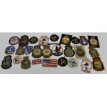 A COLLECTION OF MILITARY CLOTH BADGES, mostly blazer types to include Merchant and Royal Navy types