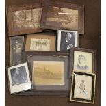 A COLLECTION OF ASSORTED VINTAGE AND ANTIQUE PICTURES, to include some military interest.