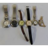 A COLLECTION OF VARIOUS WRIST WATCHES, to include Seiko, Ingersol etc (6)