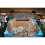 A QUANTITY OF DRINKING GLASSES ETC.