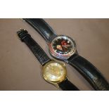 A VINTAGE RUSSIAN AUTOMATIC WRISTWATCH TOGETHER WITH ANOTHER
