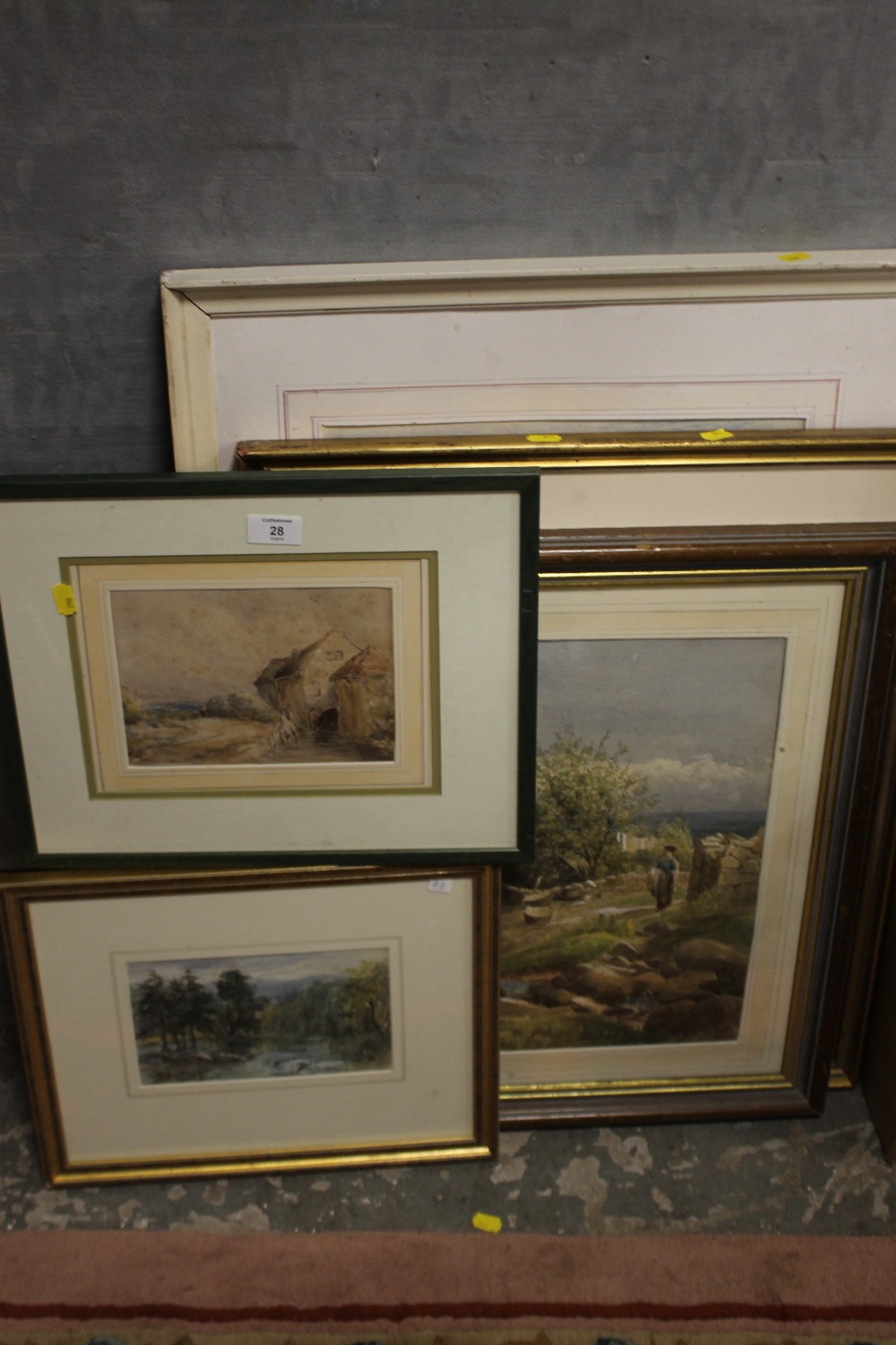 A SELECTION OF VINTAGE WATERCOLOURS, PASTEL ETC.