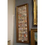 A FRAMED AND GLAZED COLLECTION OF FILM STAR CIGARETTE CARDS