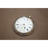 A VINTAGE SILVER POCKET WATCH