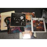 A SELECTION OF LP RECORDS TO INCLUDE QUEEN, DAVID BOWIE, THE STRAWBS ETC