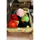 A BOX OF ANGRY BIRDS SOFT TOYS