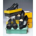 A COLLECTION OF LADIES VINTAGE SHOES, various styles and periods, to include a pair of Miss
